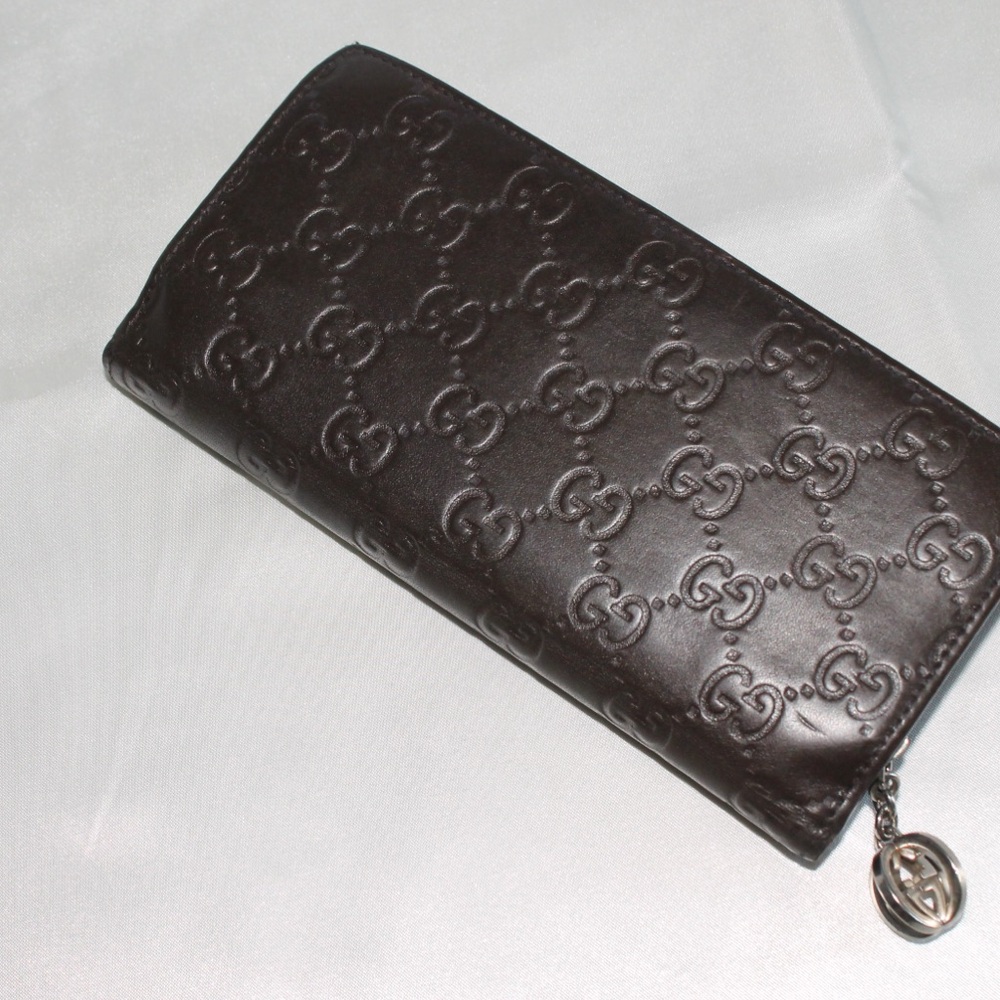 Gucci Guccissima Long Leather Wallet